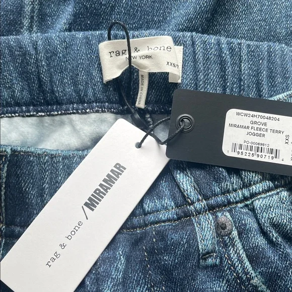 NWT Rag & Bone Miramar Fleece Terry Joggers in Grove, size XXS - Picture 6 of 6